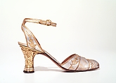 Evening sandals, André Perugia (French, 1893–1977), leather, metal, French
